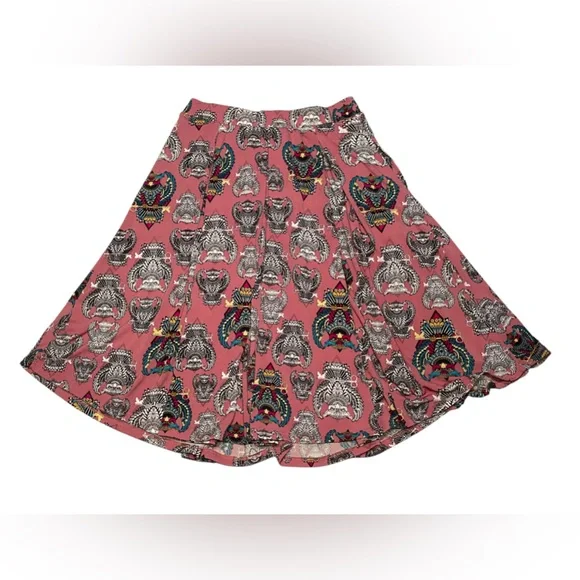 LulaRoe: Skeleton Key Pattern Swing Skirt - Picture 7 of 17